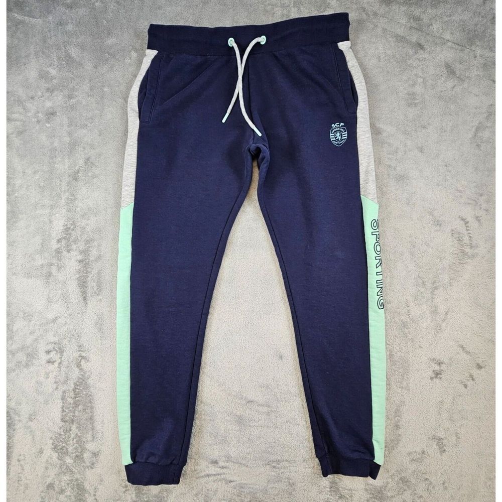 Sporting Clube de Portugal‎ SCP Joggers Men's XL Blue Spell Out Logo Football